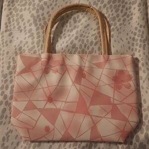 Pink/Tan Mini Tote Bag